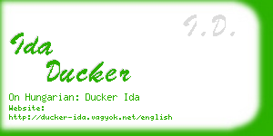 ida ducker business card